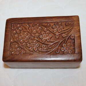 Wooden box for jewelry, trinkets, etc.